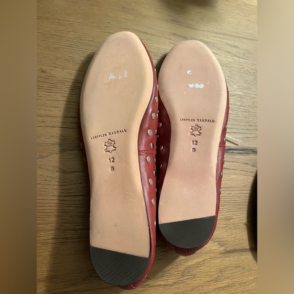 Loeffler Randall Landon Wine/Silver Ballet Flats 12